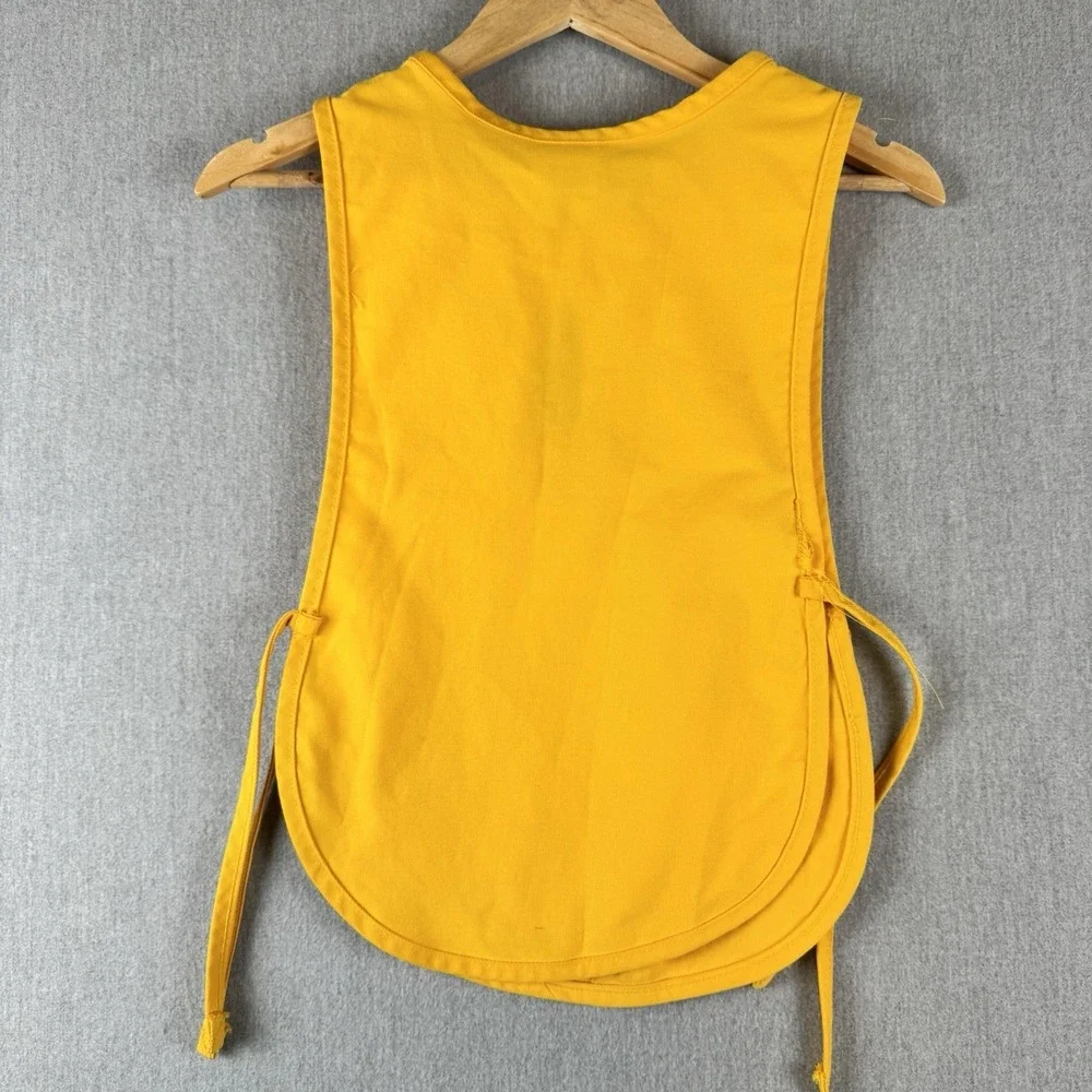 Vintage Whole Foods Market Bellaire Child Apron Made USA Yellow‎